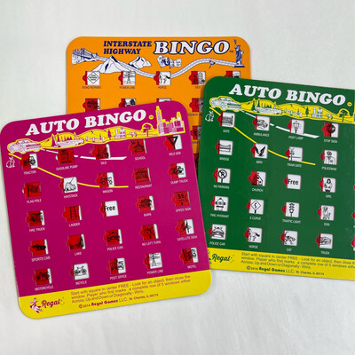 Travel Bingo Cards