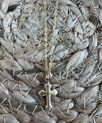Gold Filled Tiny Cross Necklace
