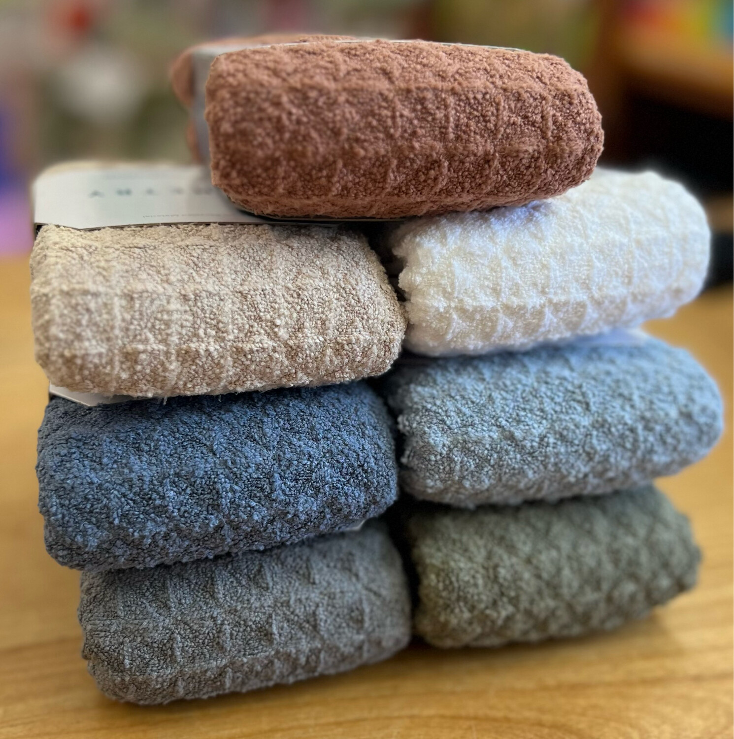 GEOMETRY Waffle Wash Cloths (set/3)