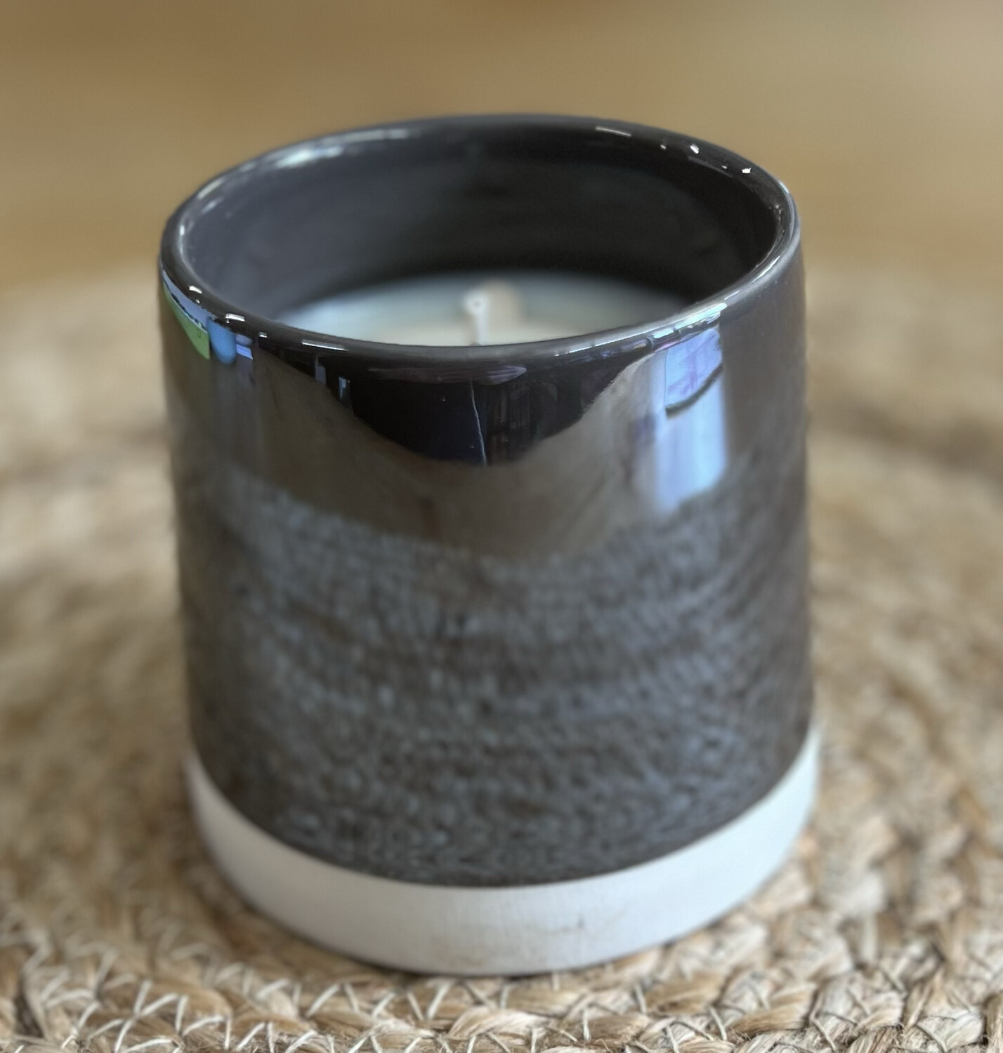 Illume Woodfire Shine Ceramic Candle