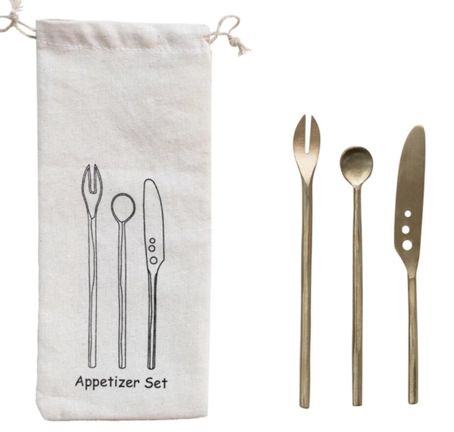 Brass Appetizer Cutlery Set/3