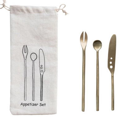 Brass Appetizer Cutlery Set/3