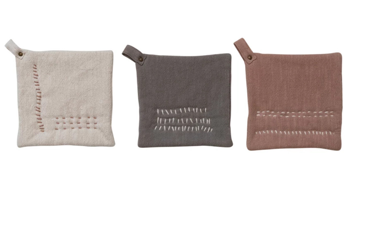 Cotton Potholders w/Loop