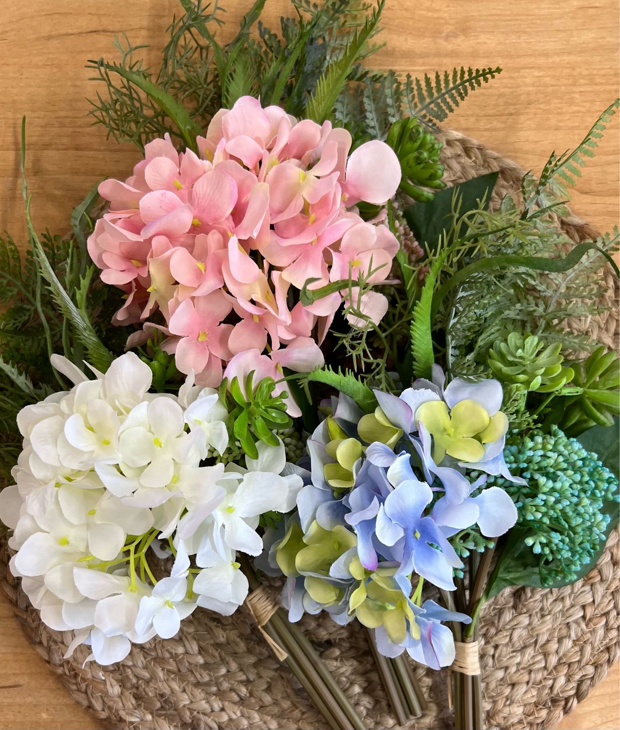 12" Faux Hydrangea Bouquet