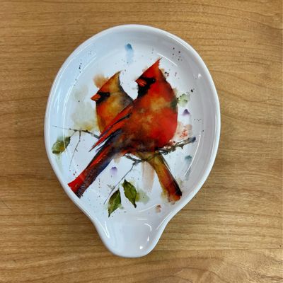 Cardinal Pair Spoon Rest