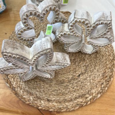 Whitewashed Flower Cutouts