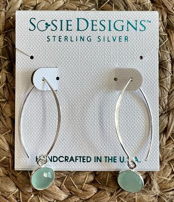 Silver &amp; Chalcedon Earrings