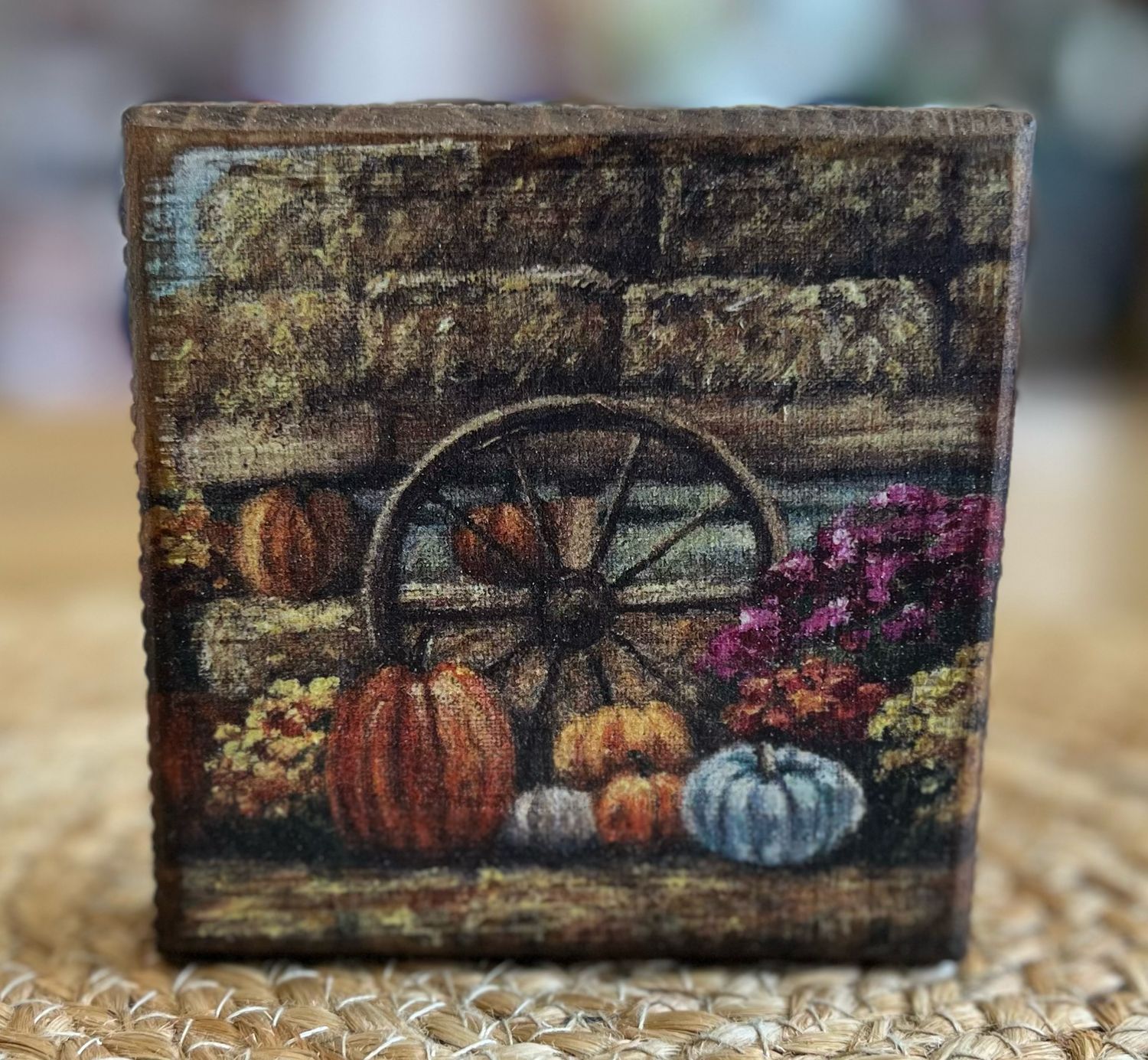 Fall Farm Wagon Block SIgn Fall Farm Wagon Block SIgn