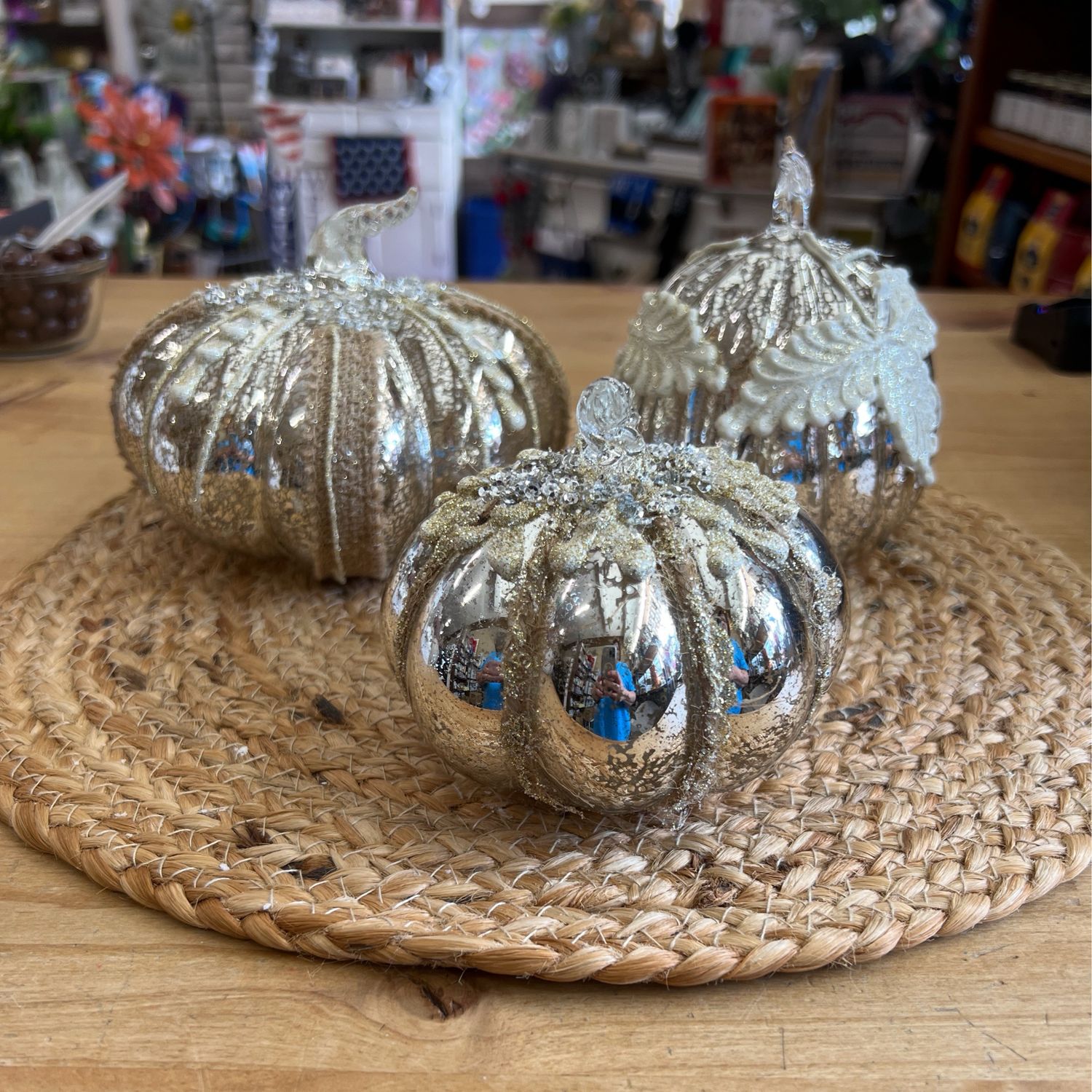Mercury Glass Pumpkins Mercury Glass Pumpkins