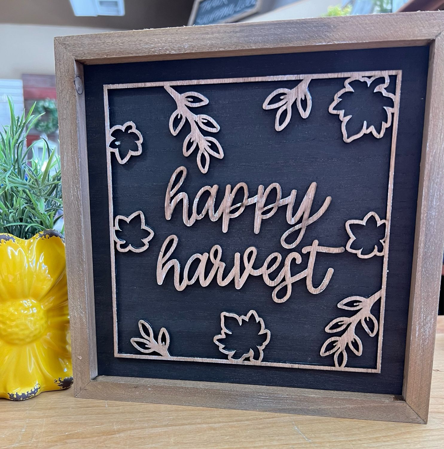 Happy Harvest Laser Framed Art Happy Harvest Laser Framed Art