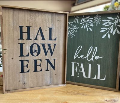 Halloween &amp; Fall Reversible Wall Art