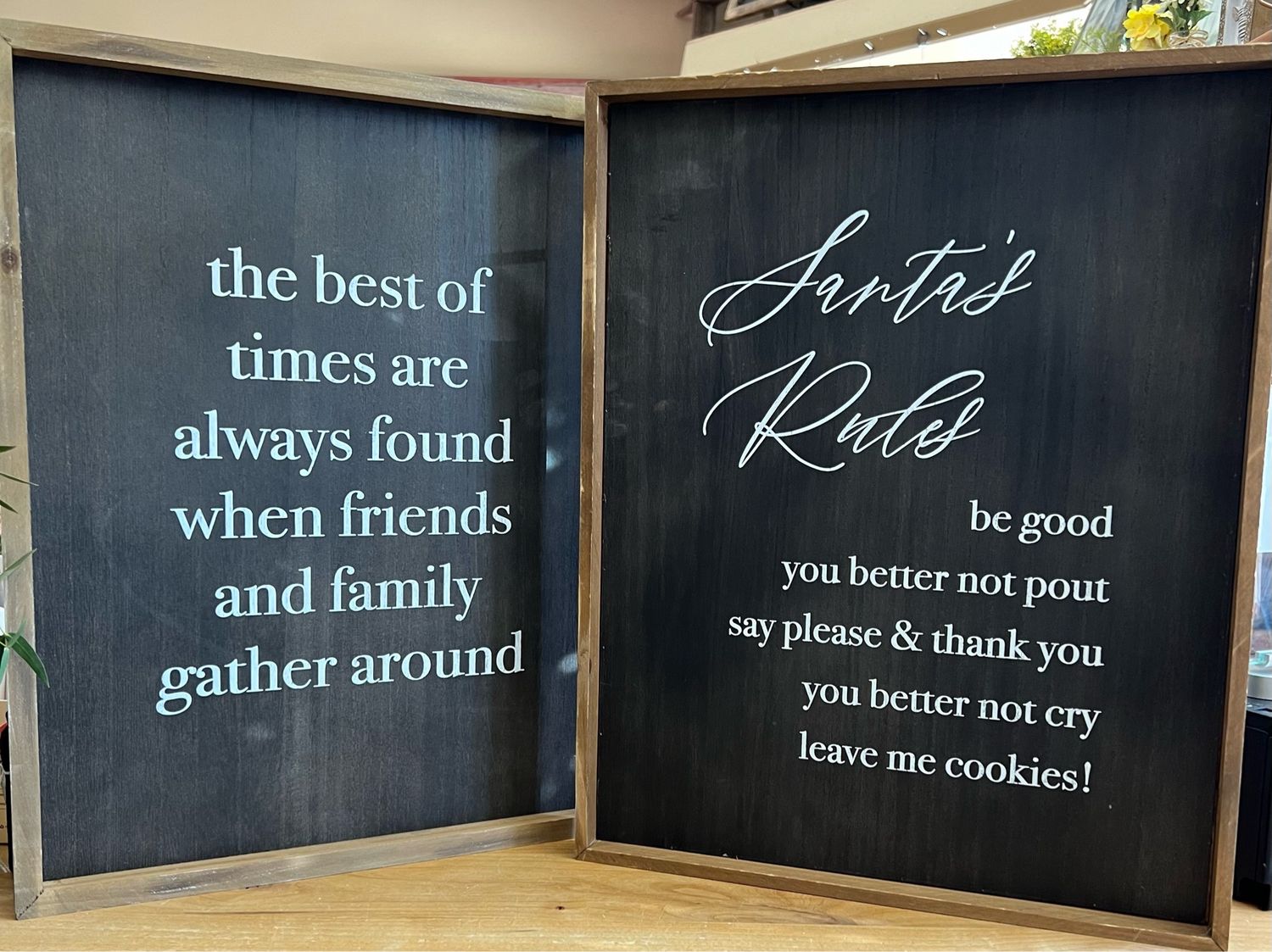 Santa's Rules/ Gather Reversible Wall Art Santa's Rules/ Gather Reversible Wall Art