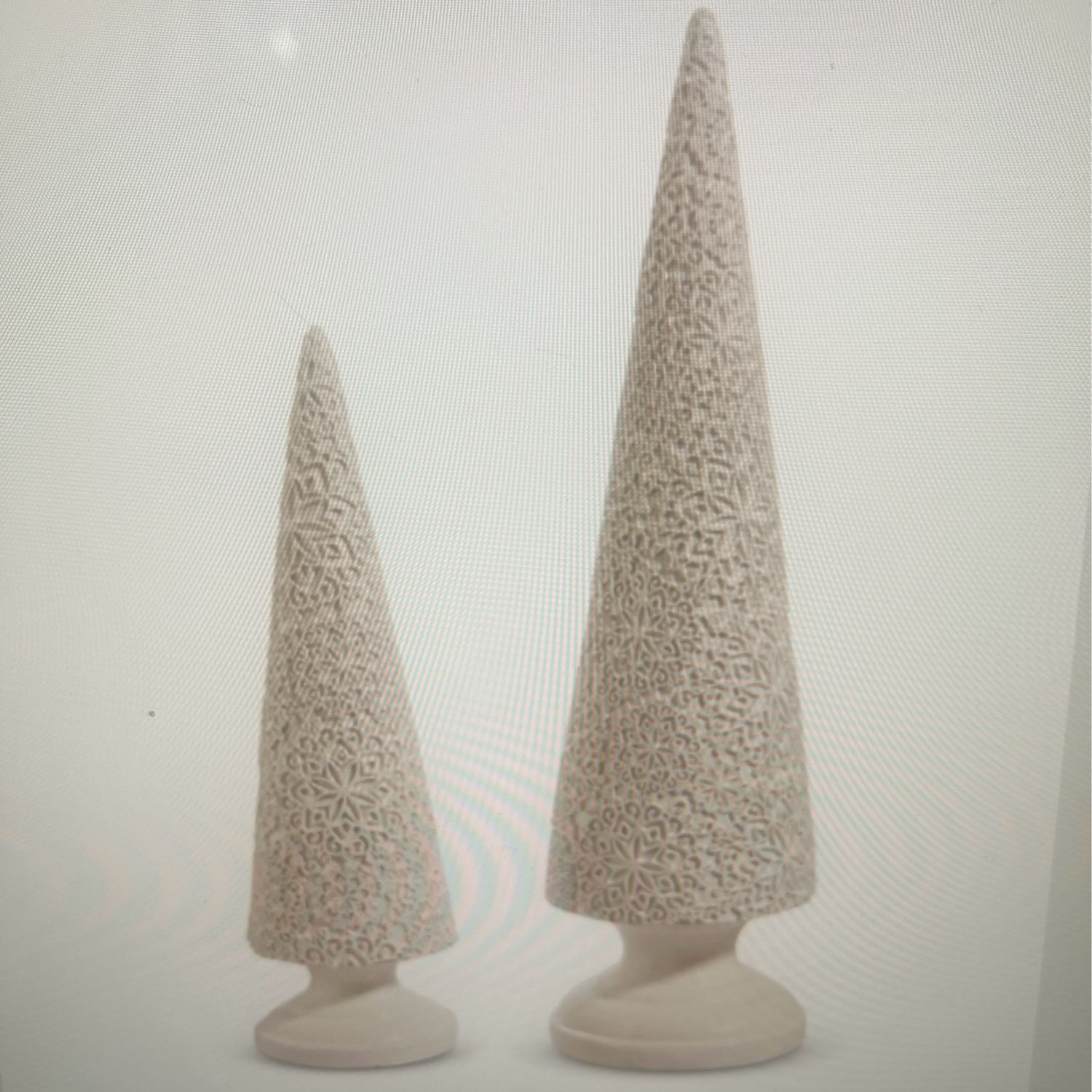 Glittered &amp; Distressed Trees