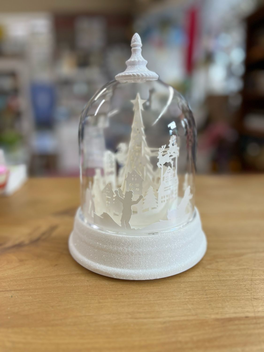 LED Rotating Santa &amp; Sleigh Lantern