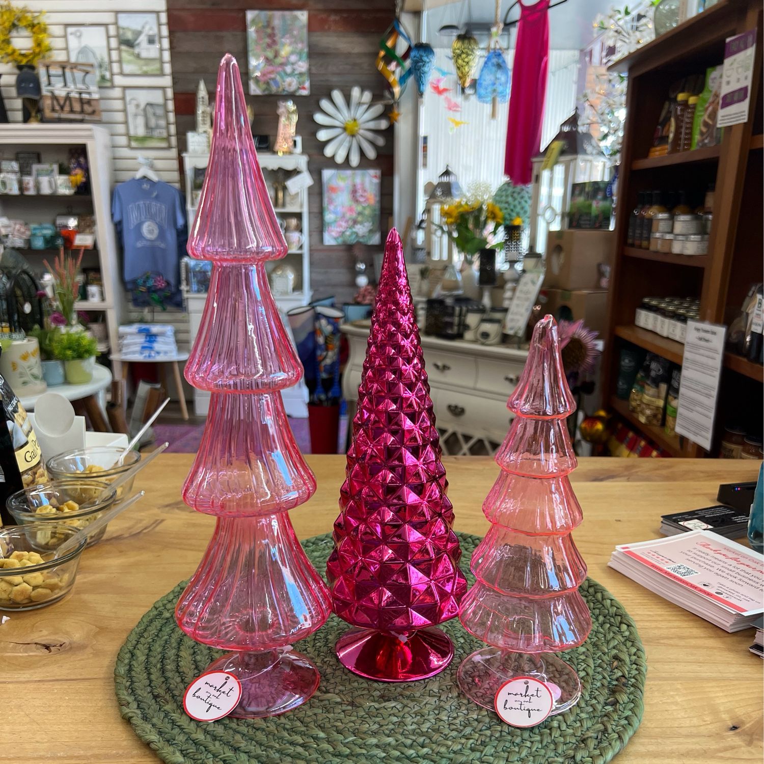 Pink Glass Trees