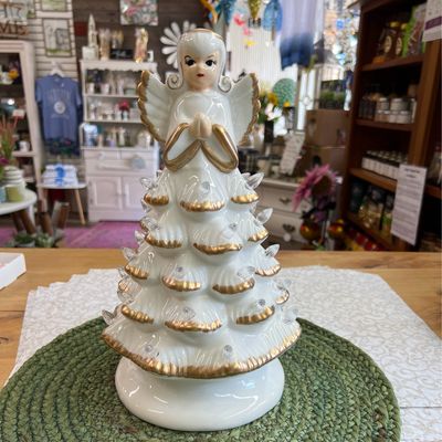 13" Lighted Vintage Angel Tree 13" Lighted Vintage Angel Tree