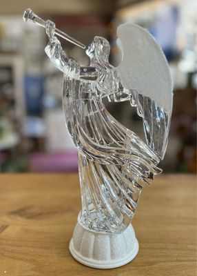 Bright Silver Trumpeting Angel Light Up Bright Silver Trumpeting Angel Light Up