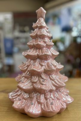 13" Lighted Pink Ceramic Tree 13" Lighted Pink Ceramic Tree