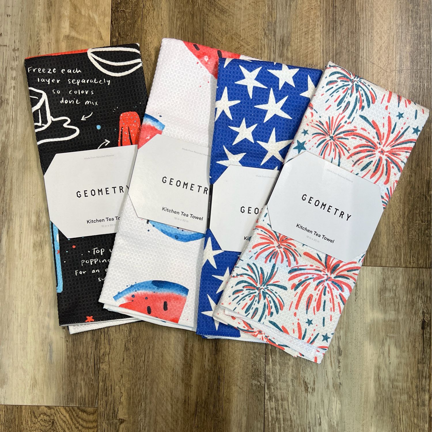 GEOMETRY Patriotic Tea Towels