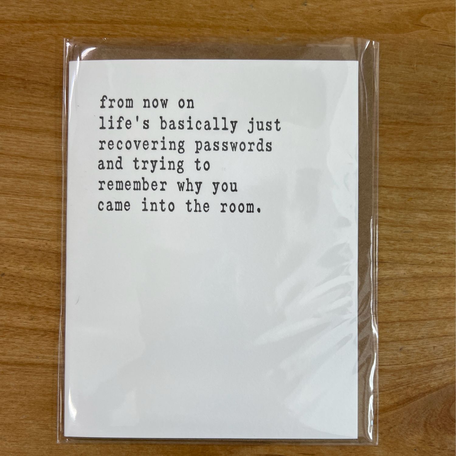 Passwords Birthday Card