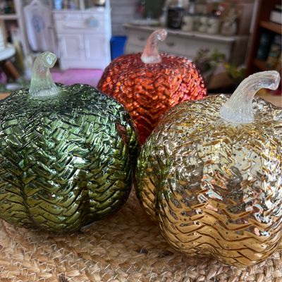 6&quot; LED Glass Pumpkins
