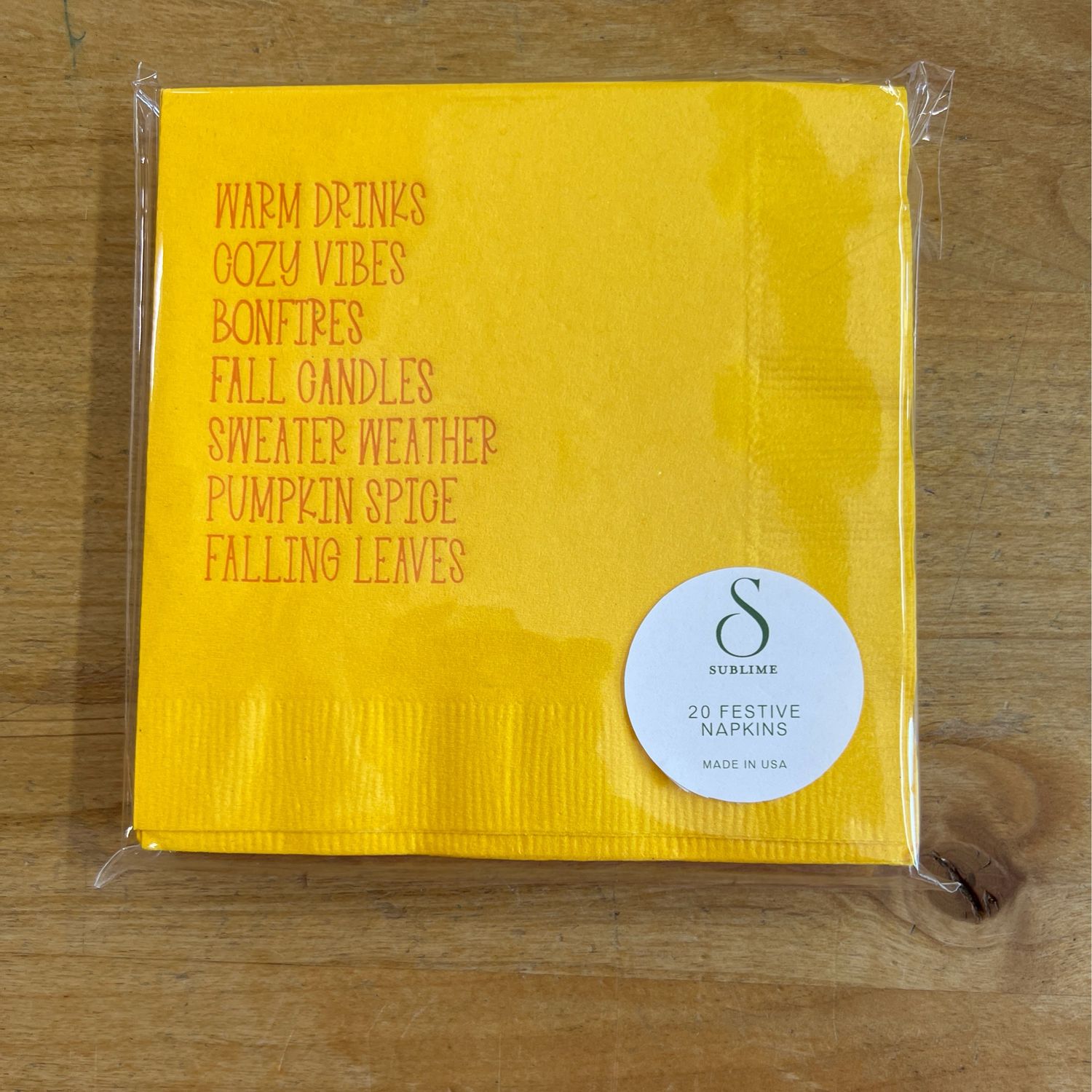 Fall Things Cocktail Napkins