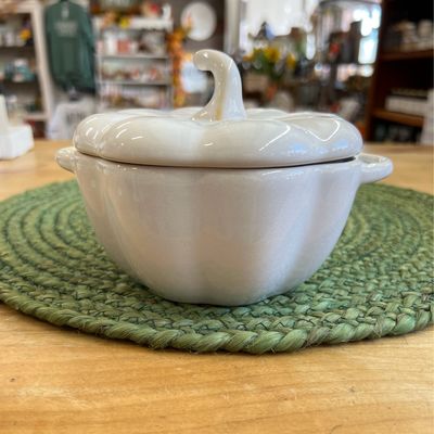 2 Cup Stoneware Pumpkin Baker w/Lid