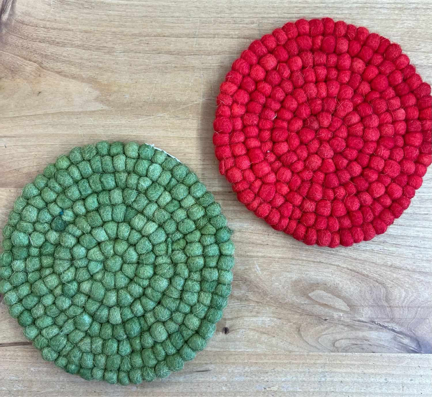Wool Felt Ball Trivets