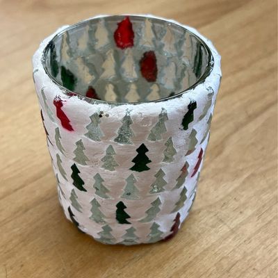 Mosaic Glass Tree Votive