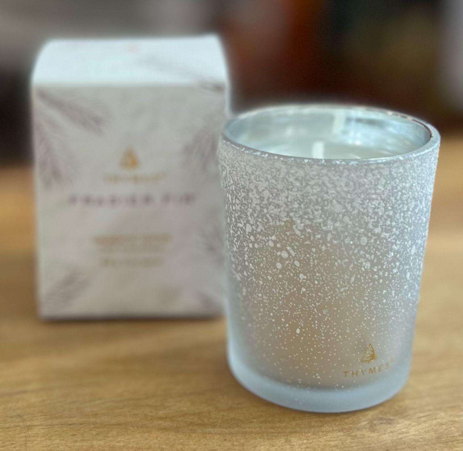 Frasier Fir Flocked Votive Candle