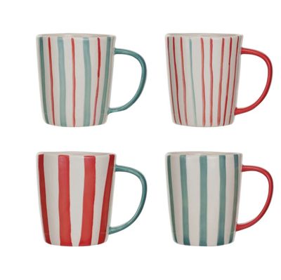 Handpainted Stoneware Mugs