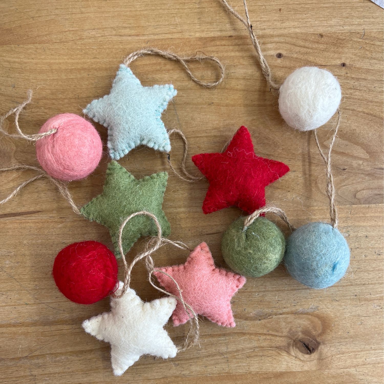 Wool Felted Ornaments