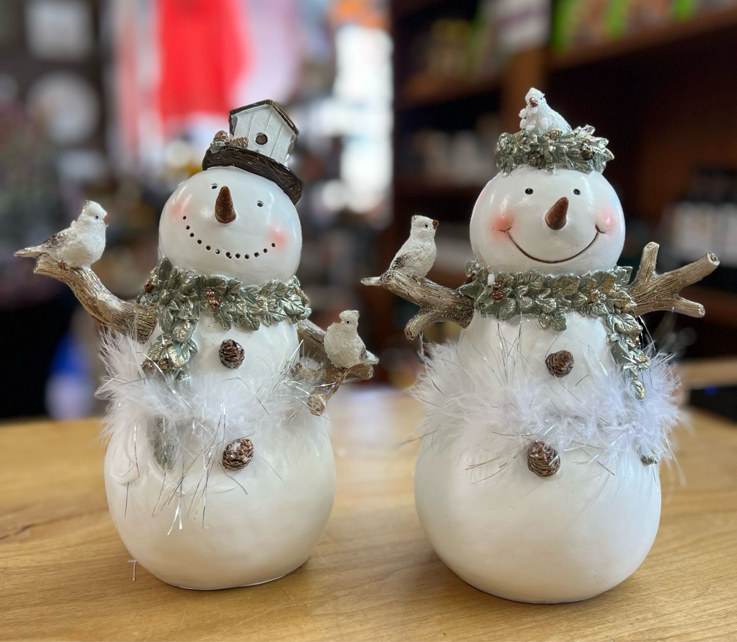 7" Glittered Snowmen 7" Glittered Snowmen