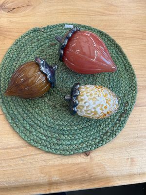 Glass Acorn Table Decor