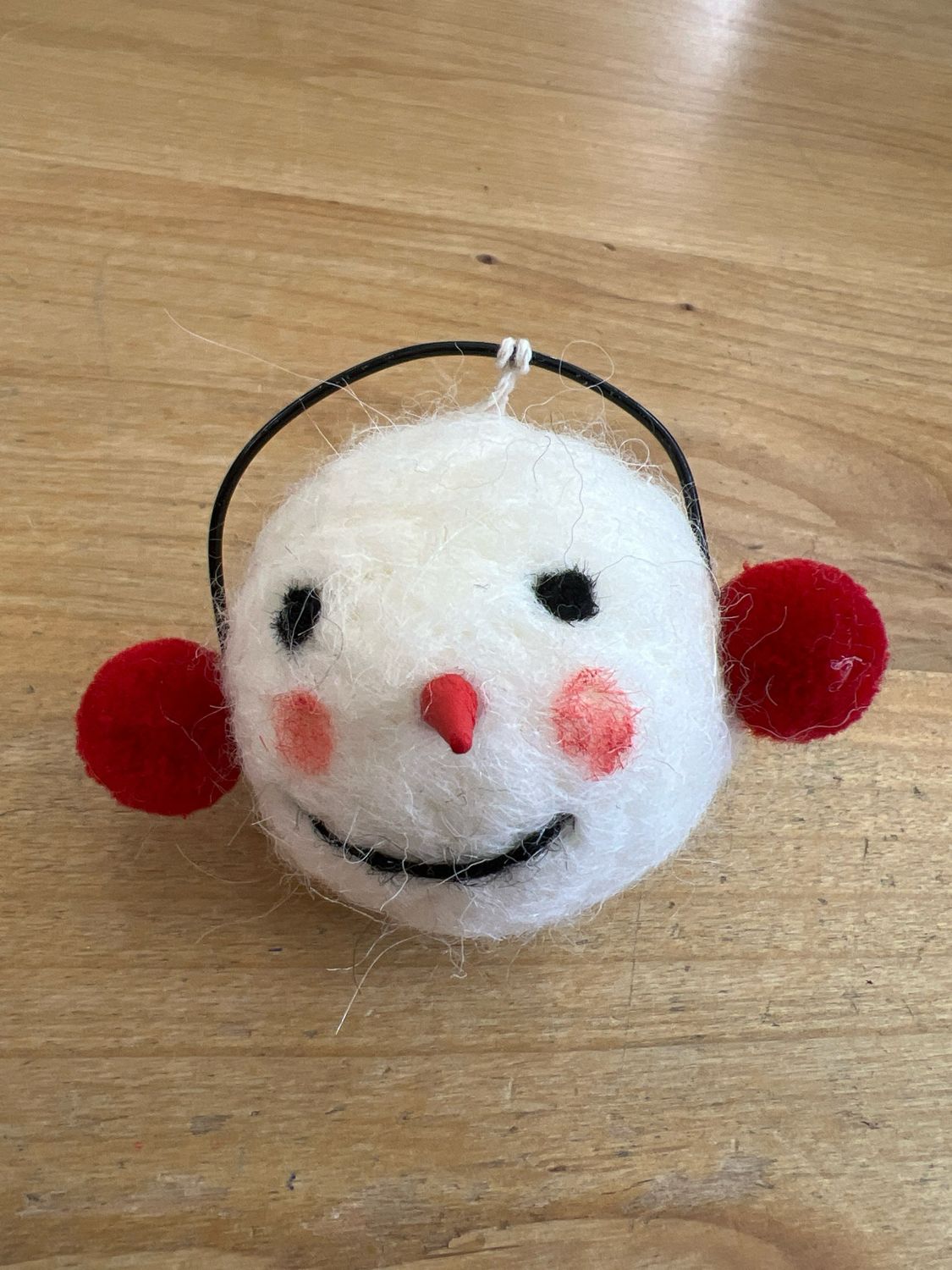 Wool Felt Snowman Ornament