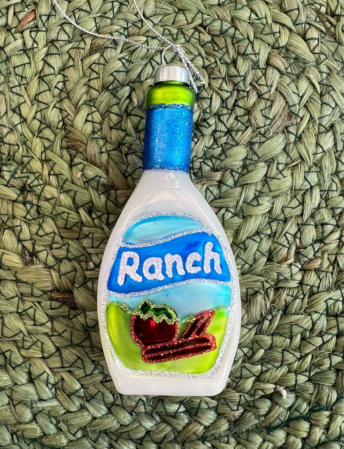 Glass Ranch Dressing Ornament