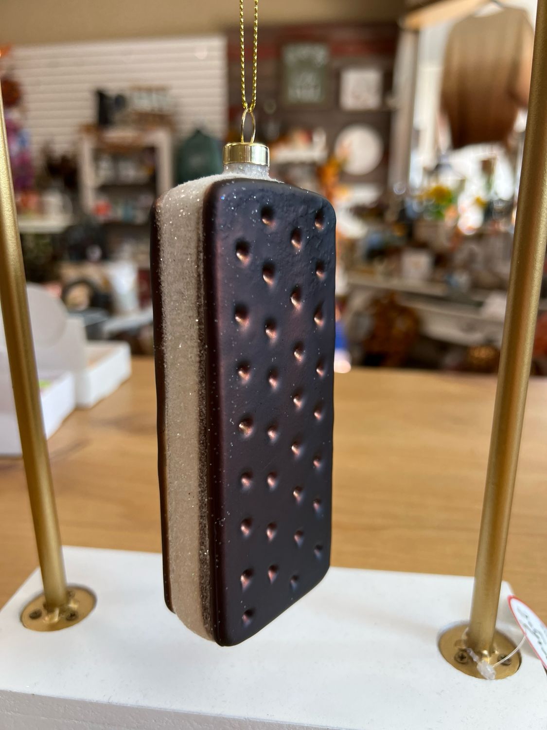 Blown Glass Ice Cream Sandwich Ornament