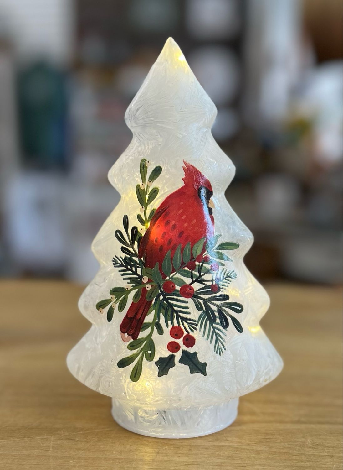 7-3/4&quot; LED Cardinal Tree LIght Up