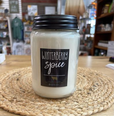 Milkhouse 26oz Apothecary Jar - WInterberry Spice
