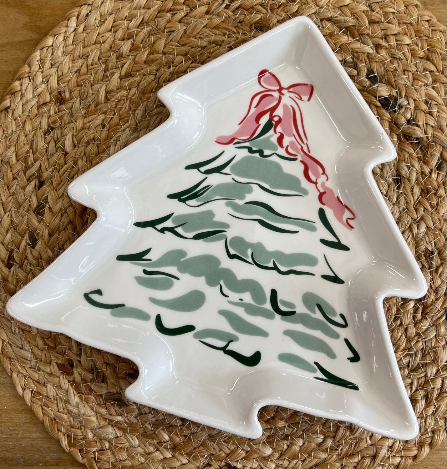 Stoneware Tree Shaped Plate