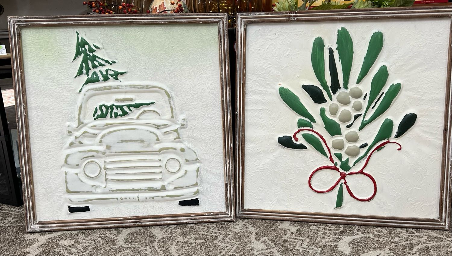 20&quot; Framed Embossed Metal Sign