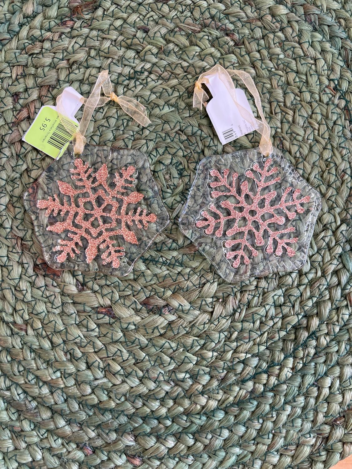 Glass Snowflake Ornament