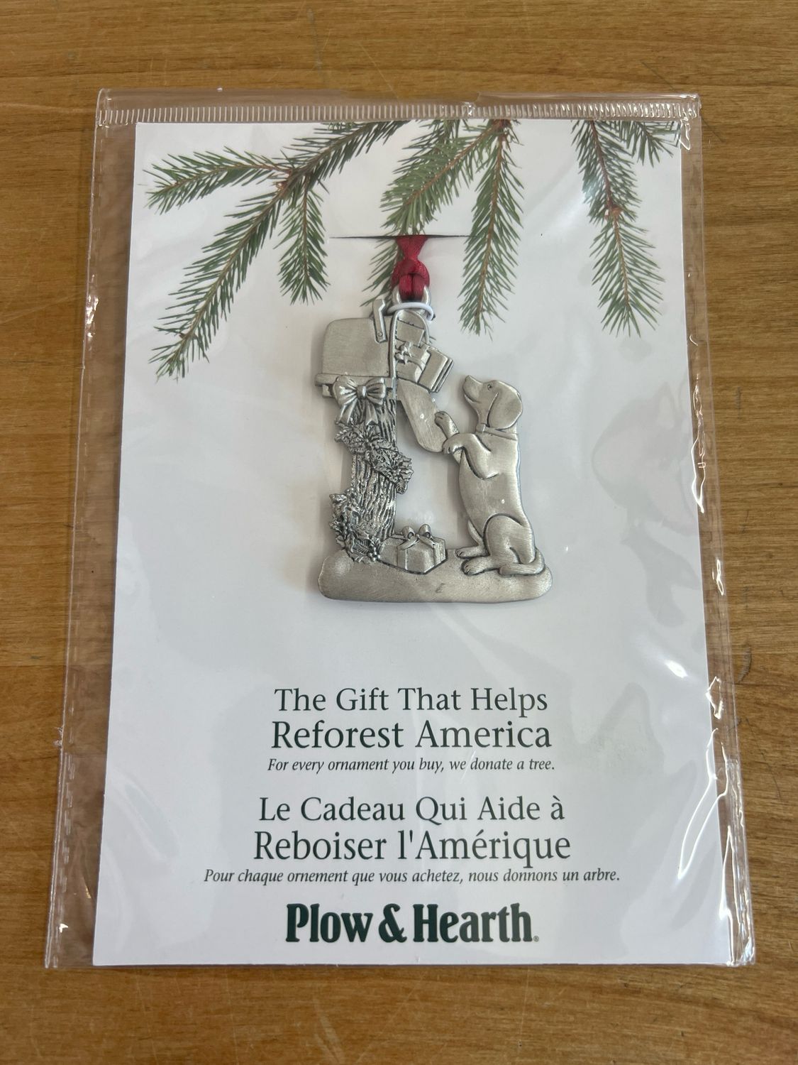 Solid Pewter Dog Ornament