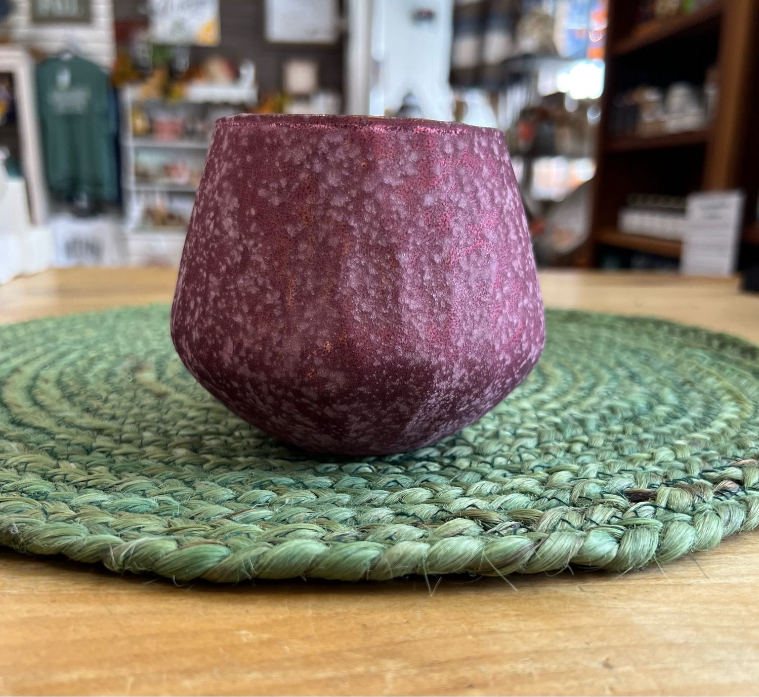 Burgundy Candle Holder