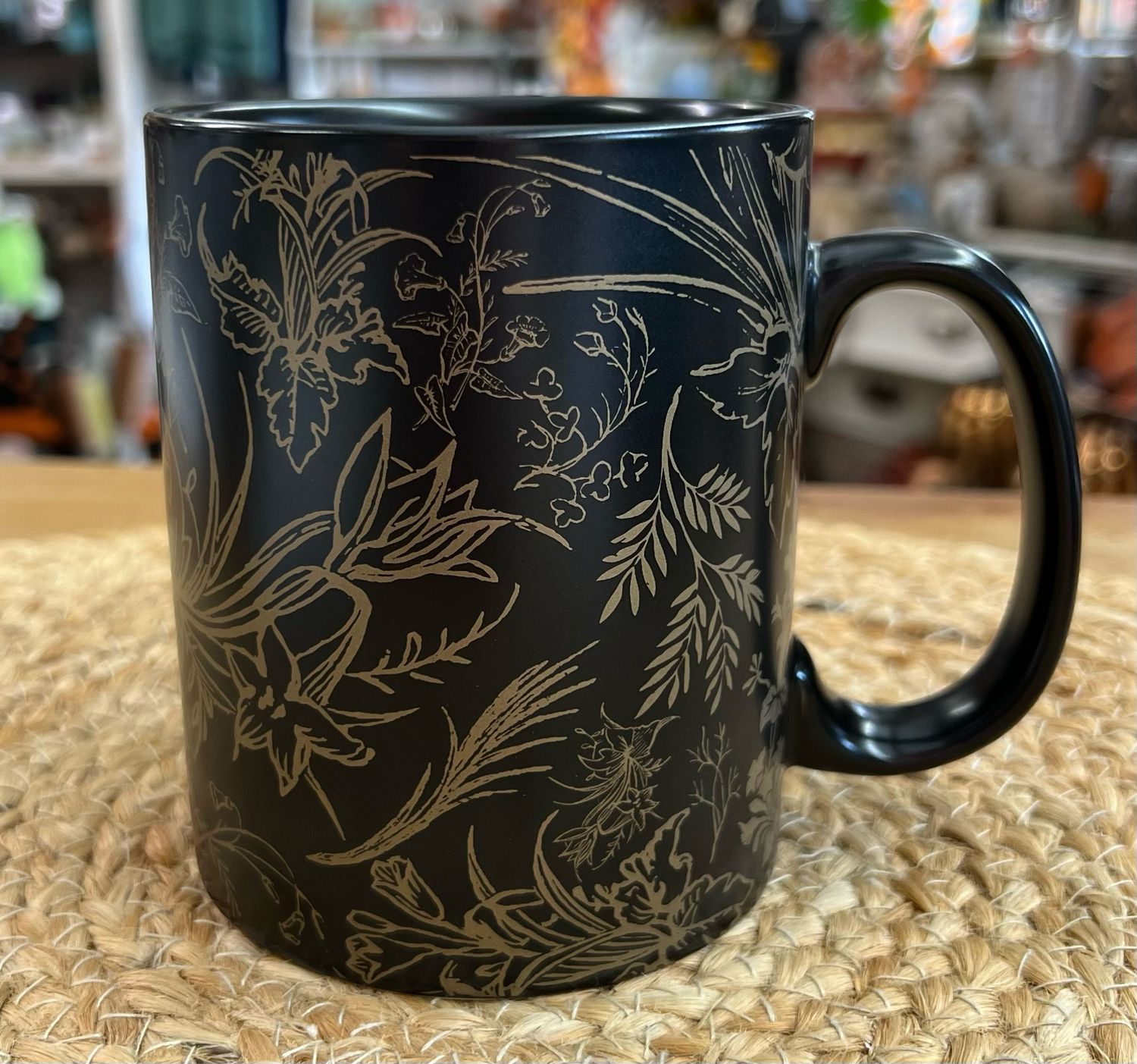 Gold Florals Large Mug