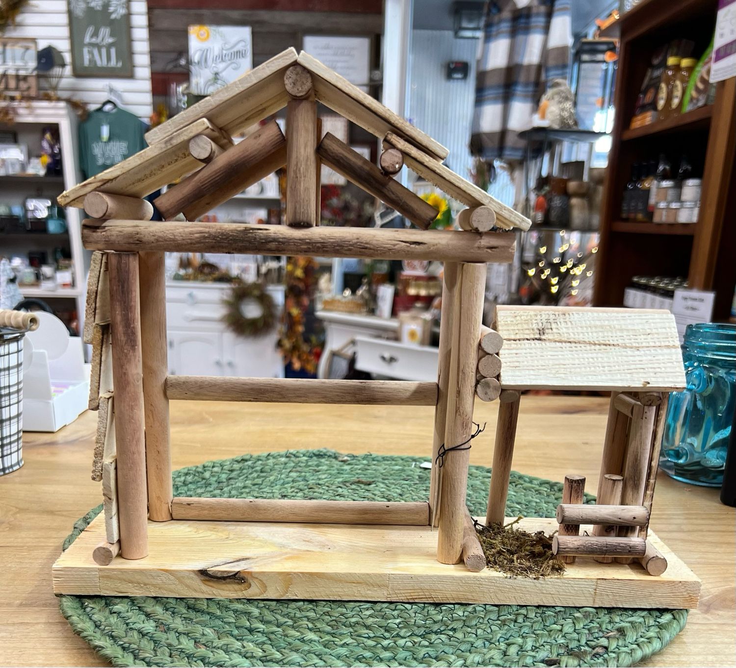 Wood Nativity Creche