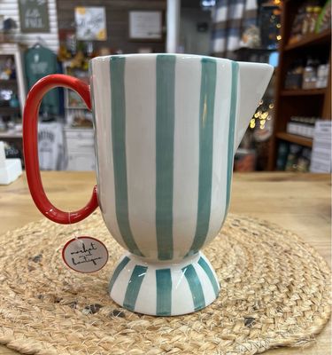 1 Quart Handpainted Footed Pitcher