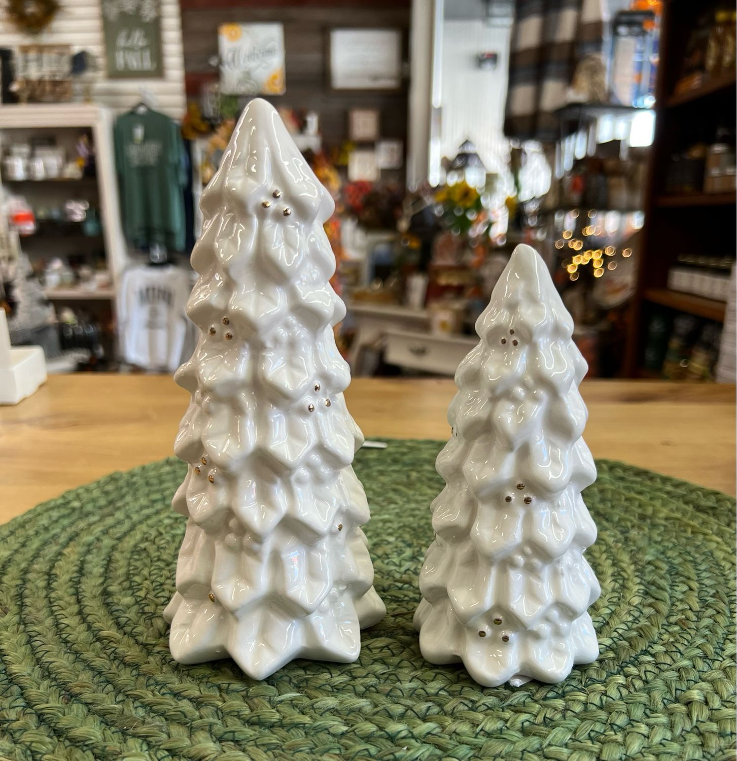 Snowy Stoneware Trees