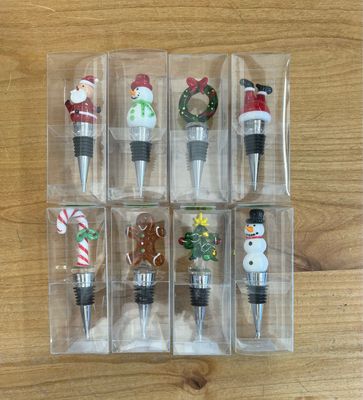 Handpainted Glass Wine Stopper