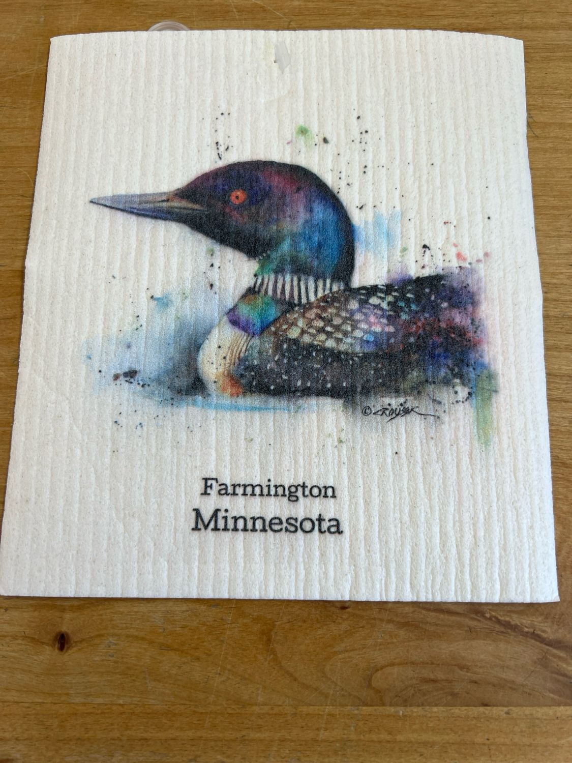 Farmington MN Loon Dish Cloth
